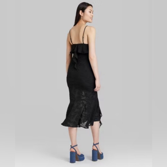 NWT Women's Ruffle Midi Dress - Picture 2 of 3